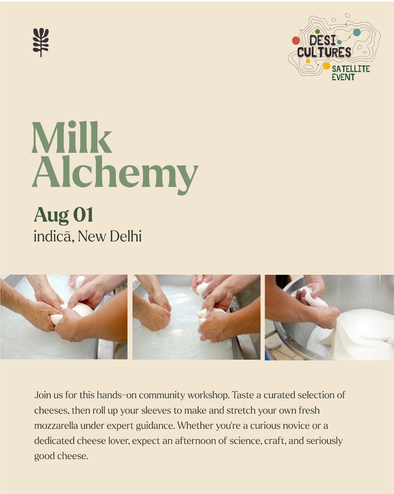 Milk Alchemy (Cheese-making & Tasting Workshop) | Aug 01