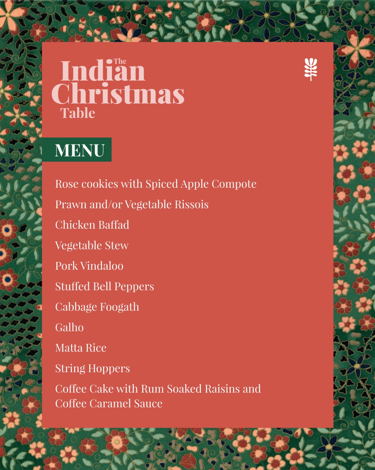 The Indian Christmas Table