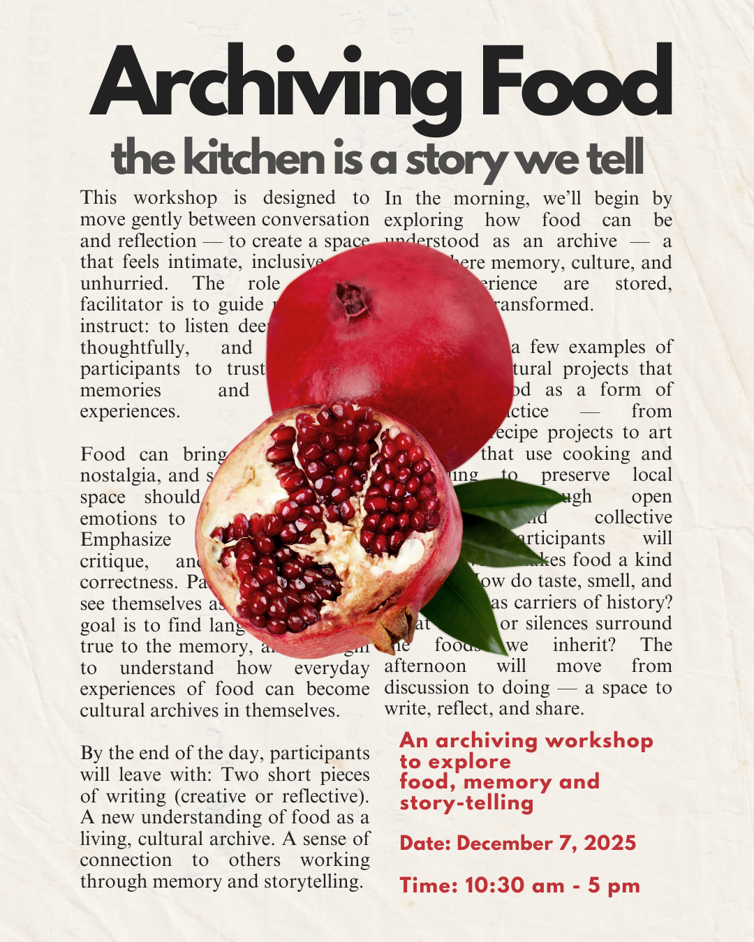 ARCHIVING FOOD: The Kitchen is a Story We Tell